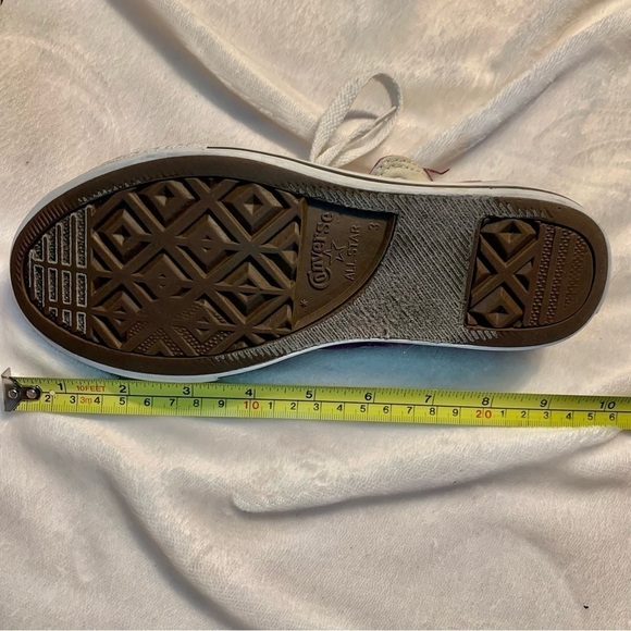 Converse All Star Sneakers 3Y fits Womens 5-6 Chuck Taylor Purple white Athletic - Picture 14 of 14